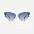 Fashion Cat Eye Metall Damensonnenbrille